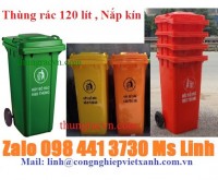 Thùng rác 120 lít nắp kín